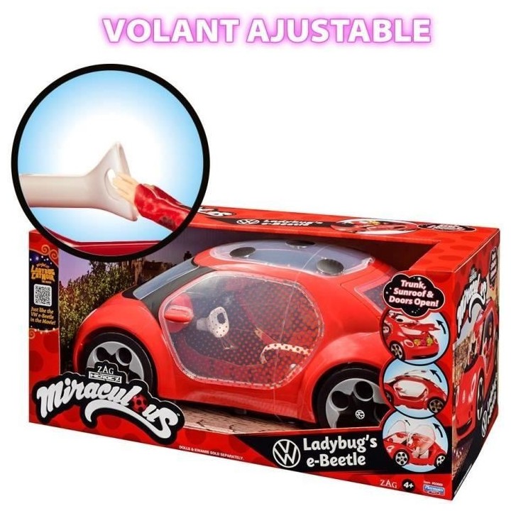 Voiture Miraculous Ladybug - Volkswagen e-Beetle de Ladybug - Bandai