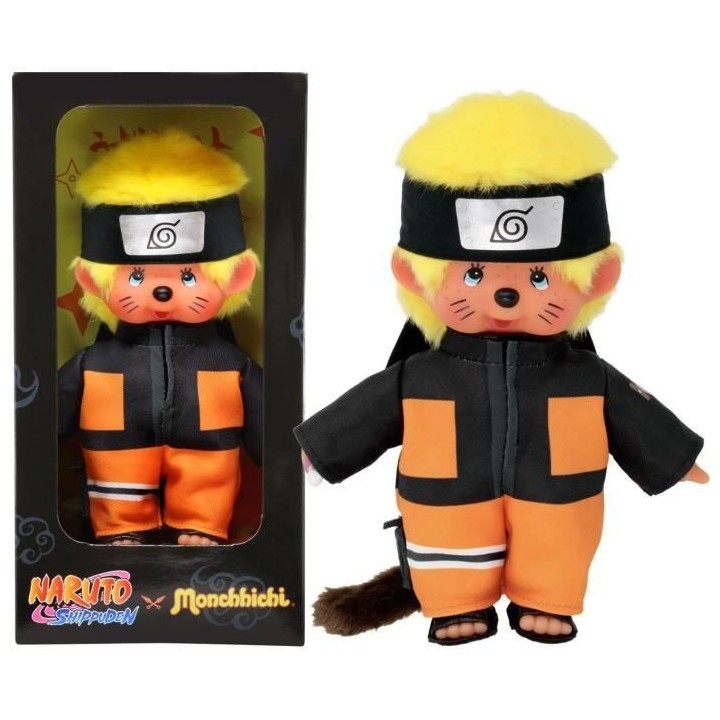 Bandai - Monchhichi - Peluche Monchhichi Naruto Shippuden - Peluche to