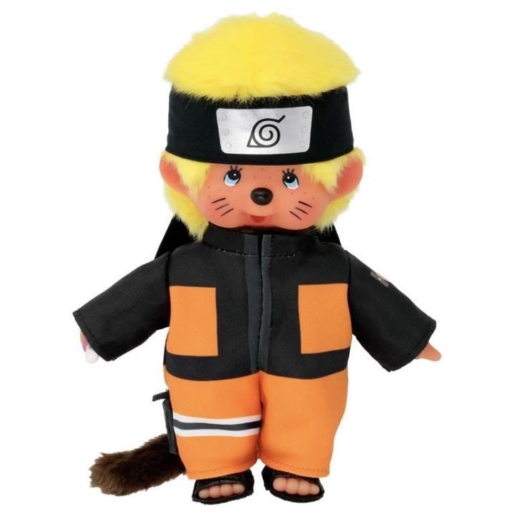 Bandai - Monchhichi - Peluche Monchhichi Naruto Shippuden - Peluche to