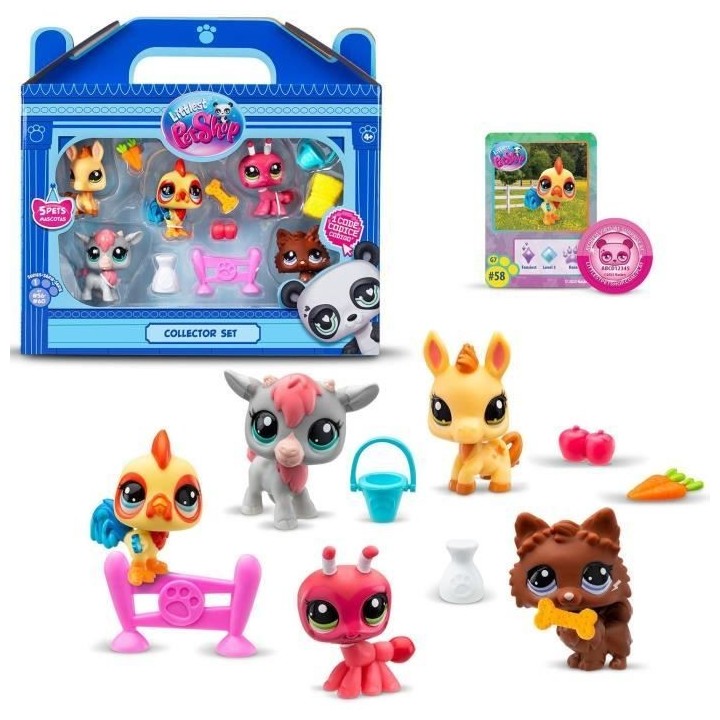 BANDAI - Littlest Pet Shop - Collector Set Theme de la ferme - 5 anima