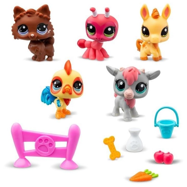BANDAI - Littlest Pet Shop - Collector Set Theme de la ferme - 5 anima