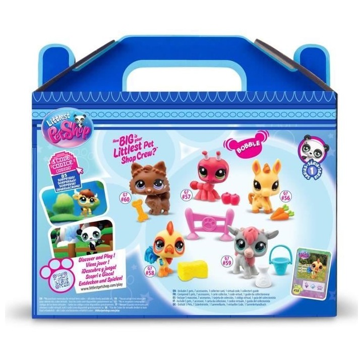 BANDAI - Littlest Pet Shop - Collector Set Theme de la ferme - 5 anima
