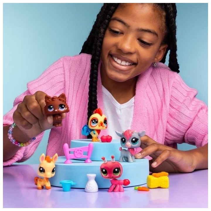 BANDAI - Littlest Pet Shop - Collector Set Theme de la ferme - 5 anima