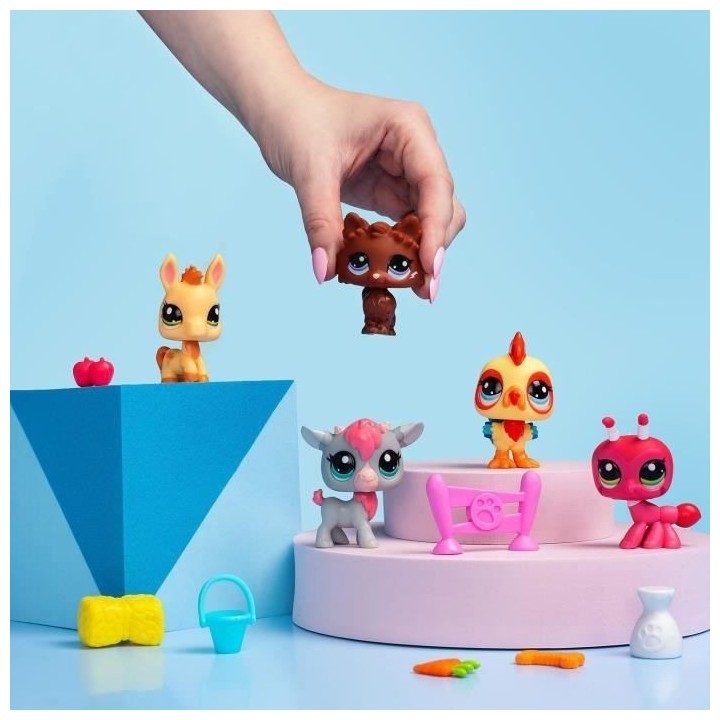 BANDAI - Littlest Pet Shop - Collector Set Theme de la ferme - 5 anima