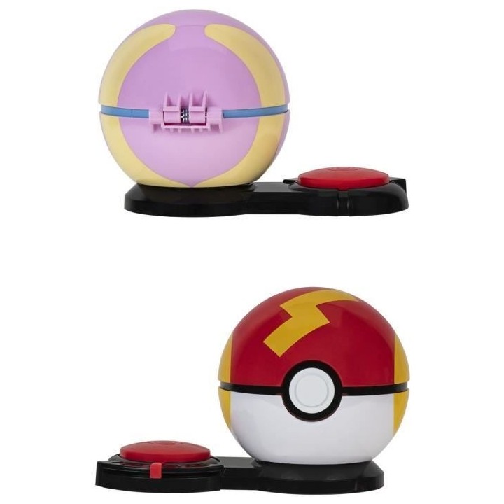 2 Poké Balls avec leur Pokémon et 6 disques d'attaques - BANDAI - Po