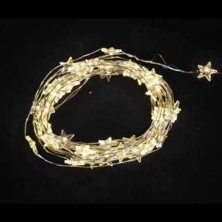 AUTOUR DE MINUIT Guirlande déco 50 miniled - 5 m - Blanc chaud avec