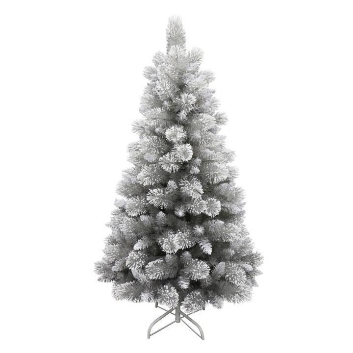 AUTOUR DE MINUIT Sapin argenté avec flocage - 587 branches - H180cm