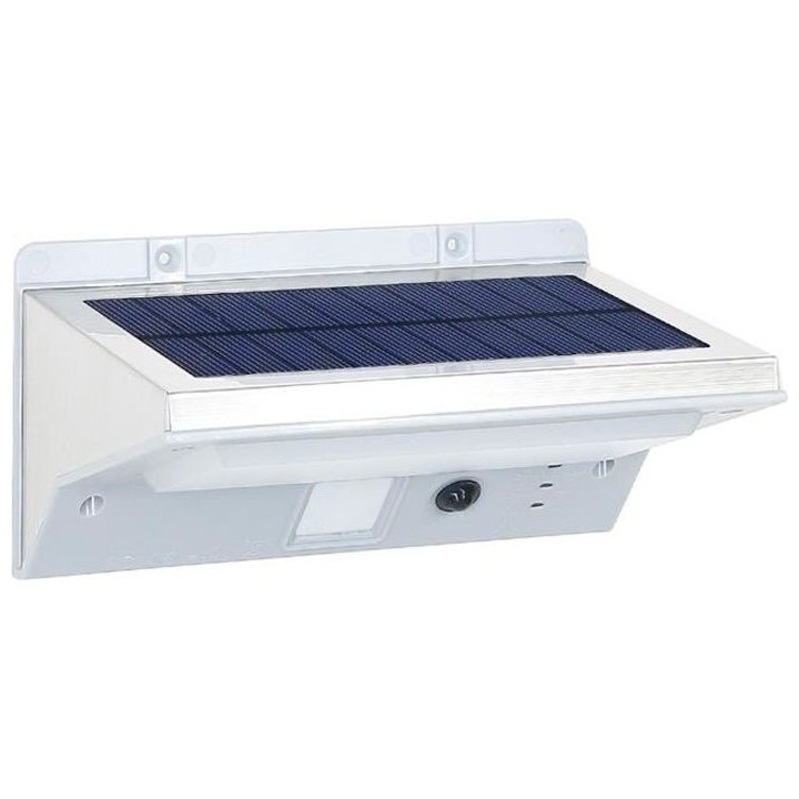 Spot solaire mural extérieur étanche avec détecteur - LUMI JARDIN -