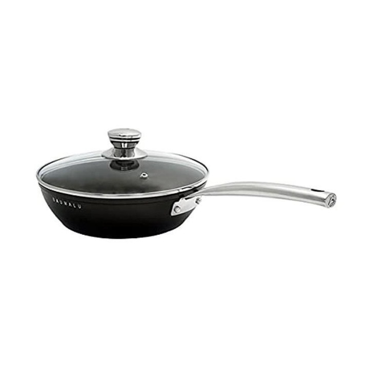Sauteuse 28 cm + couvercle en verre BLACK EDITION