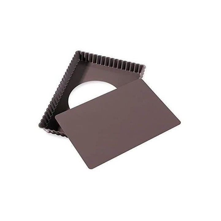 Moule tarte rectangulaire 31x21x3 cm fond amovible SUCRE & GOURMANDISE