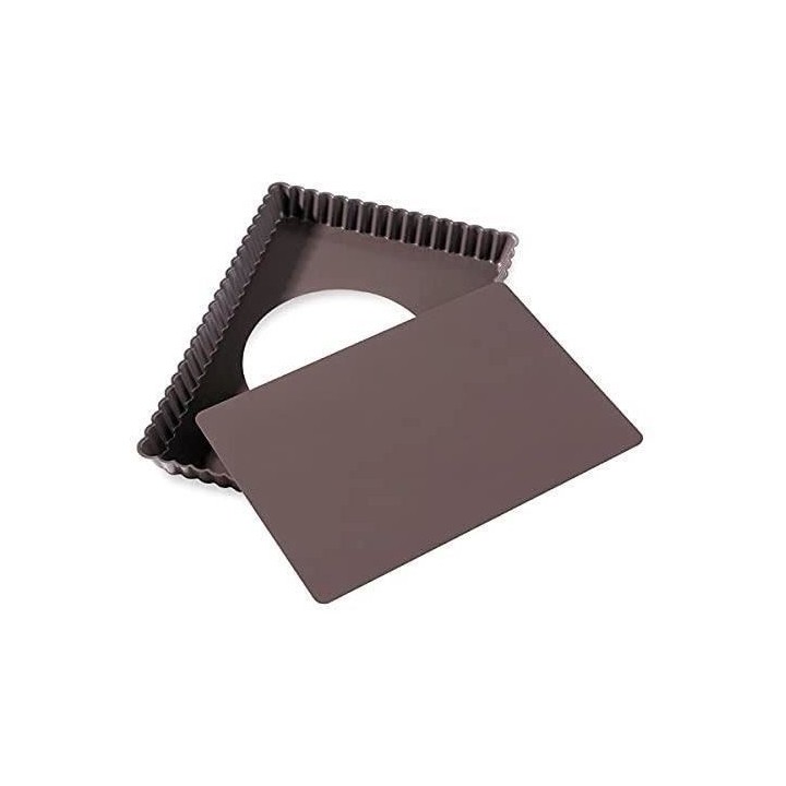 Moule tarte rectangulaire 31x21x3 cm fond amovible SUCRE & GOURMANDISE