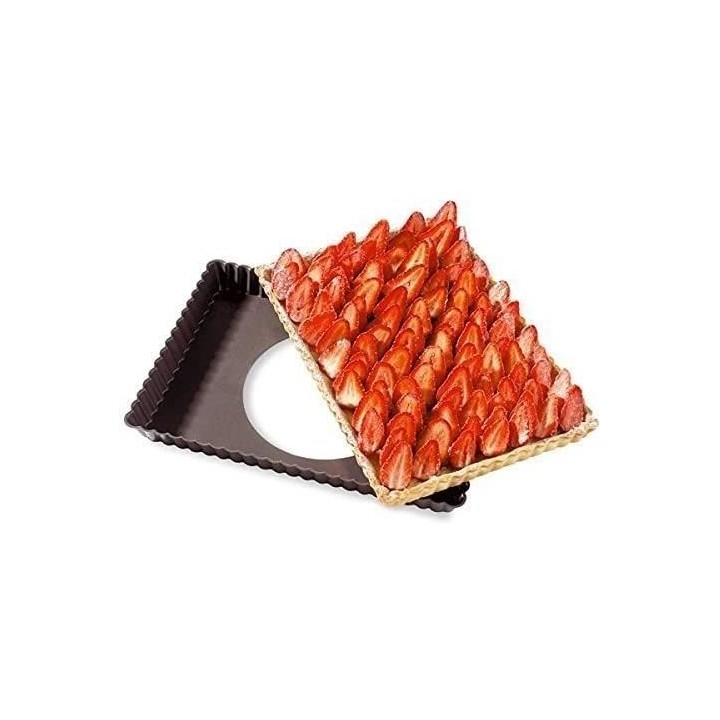 Moule tarte rectangulaire 31x21x3 cm fond amovible SUCRE & GOURMANDISE