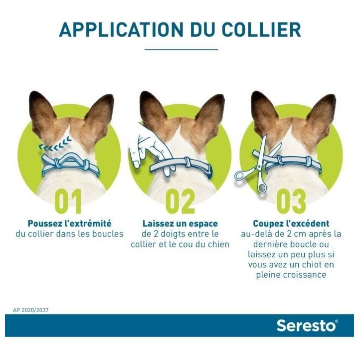 SERESTO Chien Collier Anti-Puces et Anti-Tiques -8kg 1 unité