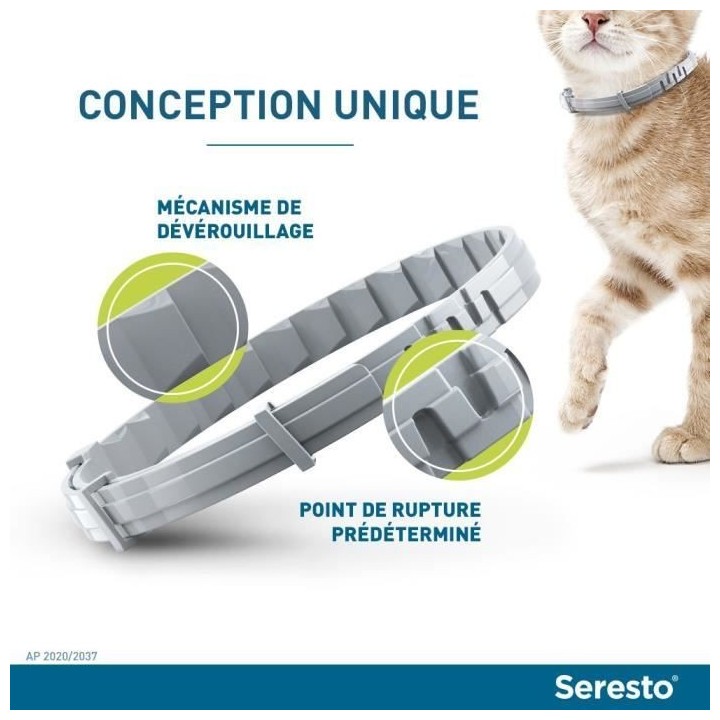 SERESTO Chien Collier Anti-Puces et Anti-Tiques -8kg 1 unité