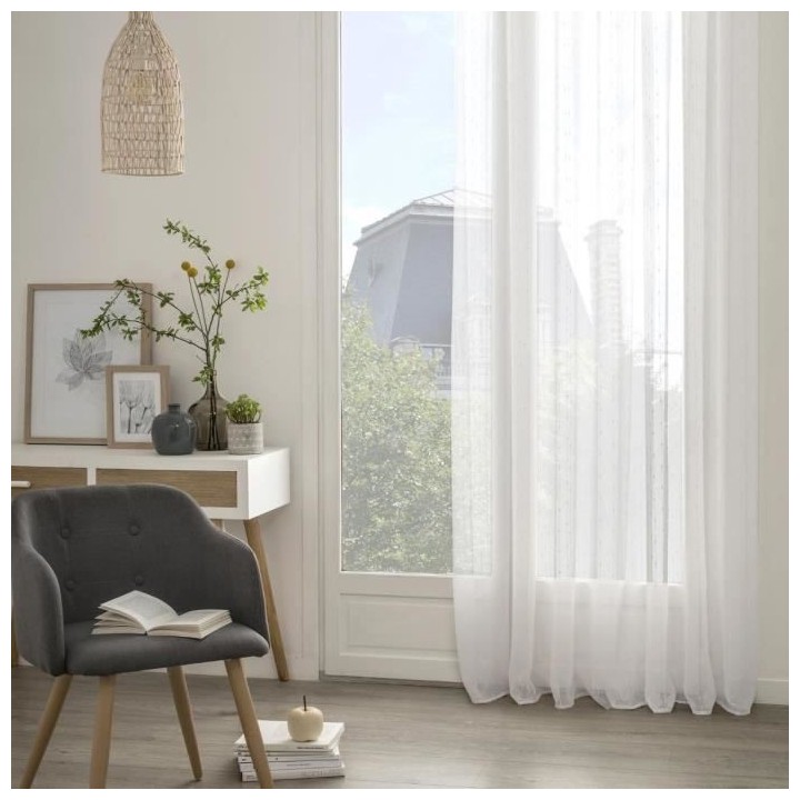 Voilage Anissa - 140 x 240 cm - Blanc