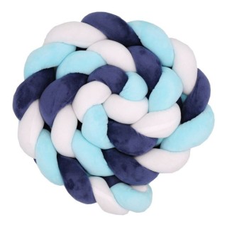 Tresse de décoration BABYCALIN - Coussin - Velours - 200 cm - Bleu -