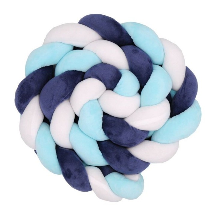 Tresse de décoration BABYCALIN - Coussin - Velours - 200 cm - Bleu -