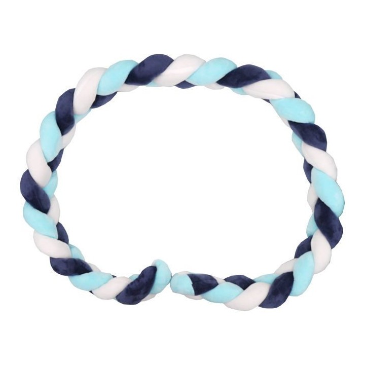 Tresse de décoration BABYCALIN - Coussin - Velours - 200 cm - Bleu -