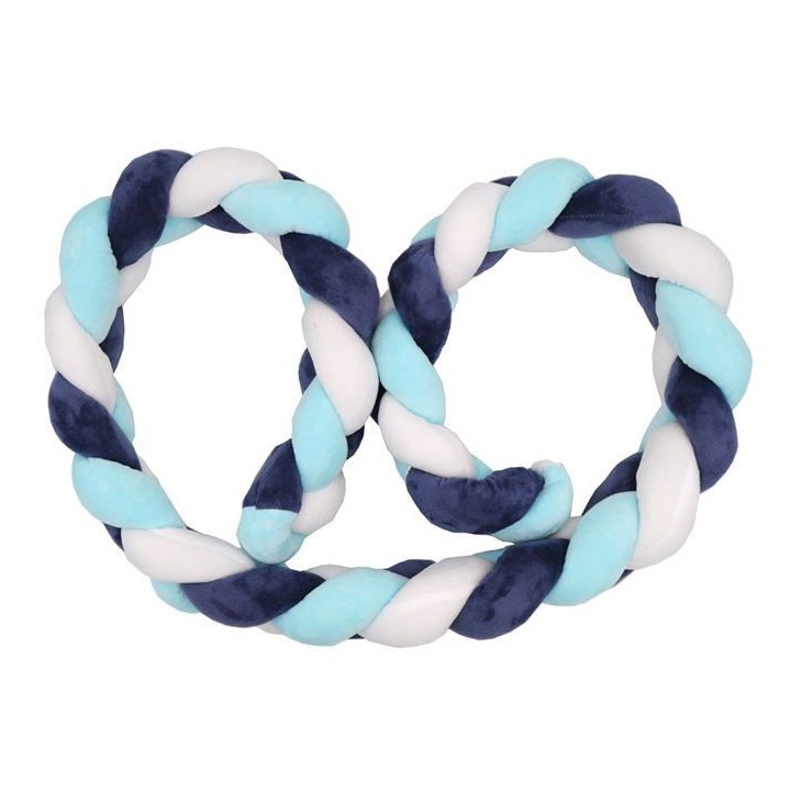 Tresse de décoration BABYCALIN - Coussin - Velours - 200 cm - Bleu -