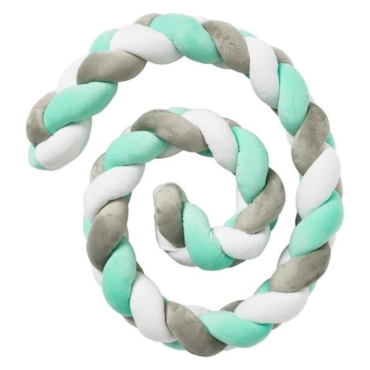 Tresse de décoration BABYCALIN - Coussin - Velours - 200 cm - Vert et