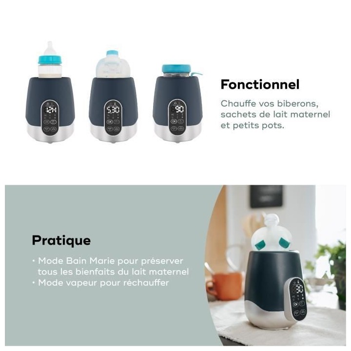 BABYMOOV Chauffe biberon nomade maison/voiture NutriSmart - Programmab