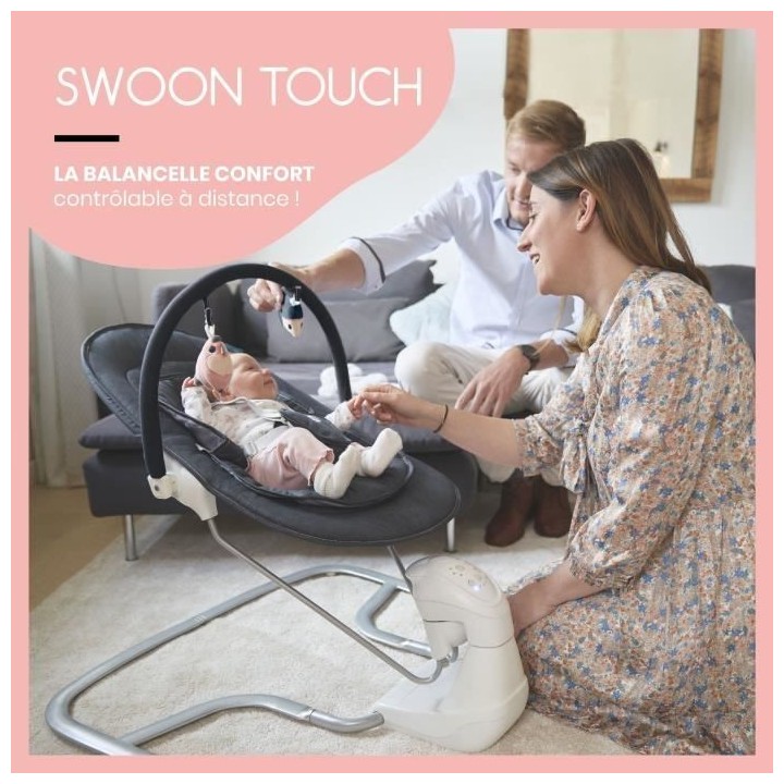 Babymoov Balancelle électrique bébé Swoon Touch - Télécommande in
