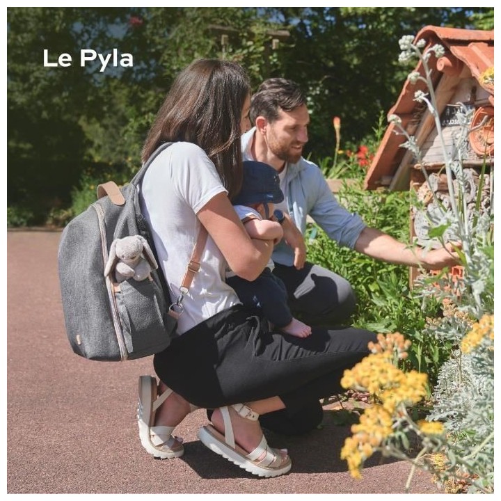 Babymoov Sac a dos a langer Le Pyla, avec grande poche isotherme - Mat