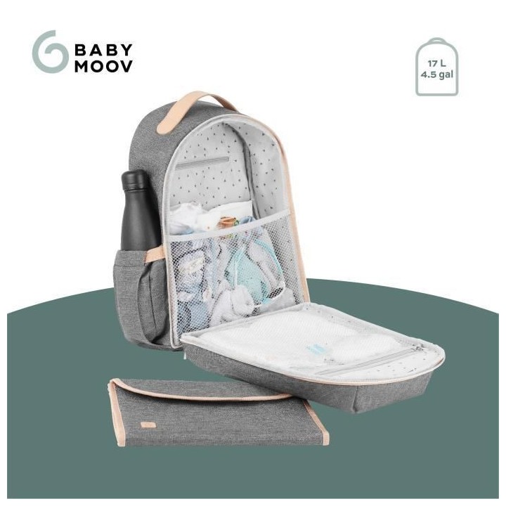 Babymoov Sac a dos a langer Le Pyla, avec grande poche isotherme - Mat