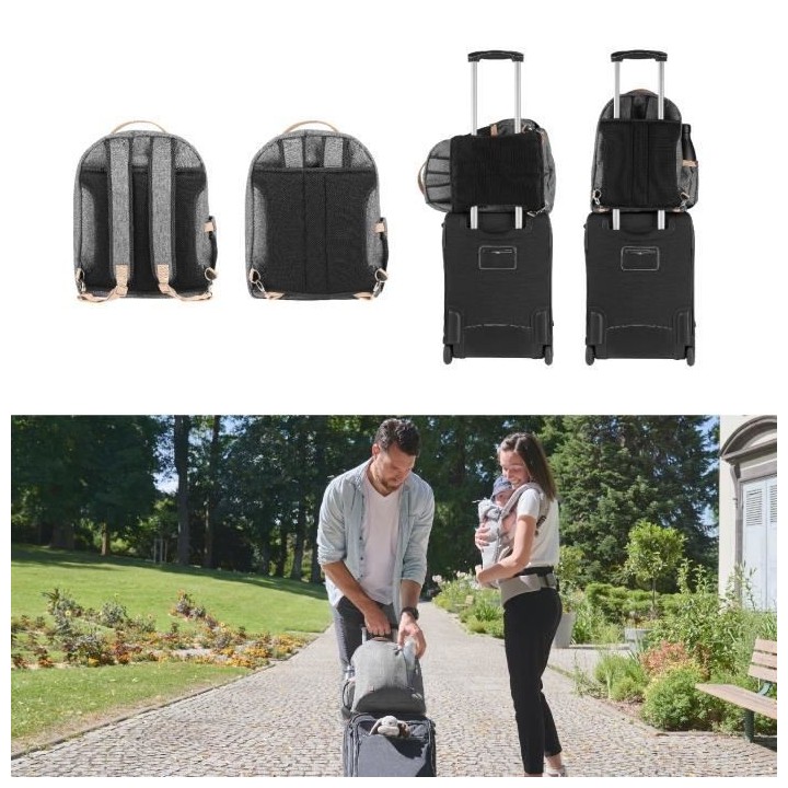 Babymoov Sac a dos a langer Le Pyla, avec grande poche isotherme - Mat