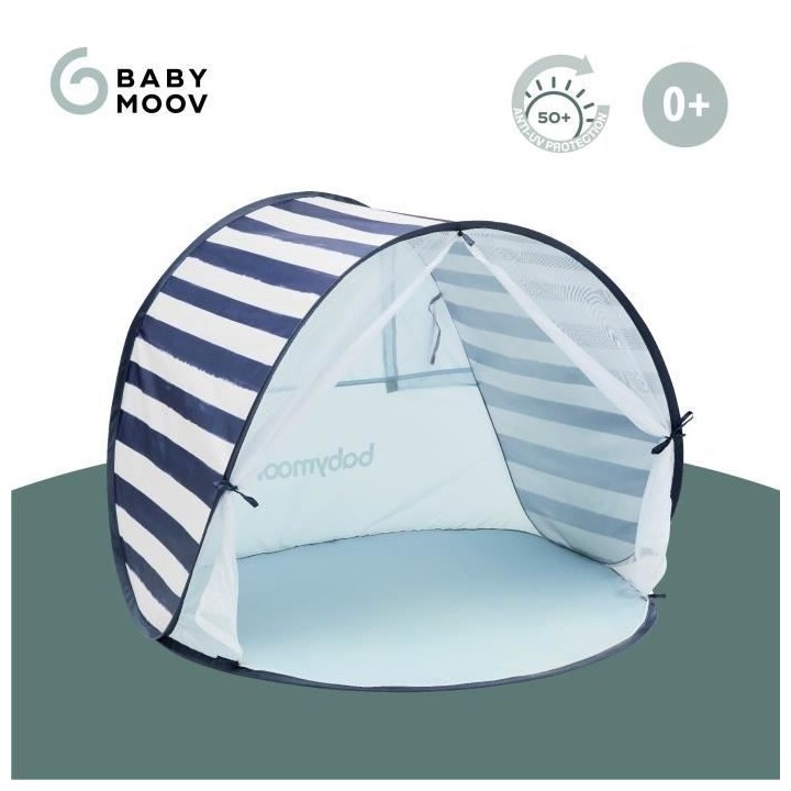 Babymoov Tente Anti-UV FPS 50+ Mariniere - Moustiquaire intégrée