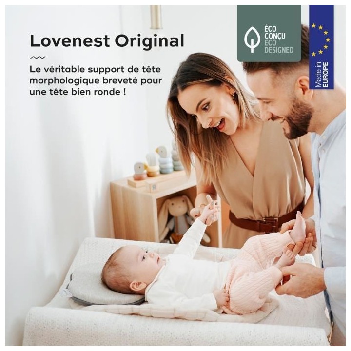 BABYMOOV Support de tete morphologique pour bébé Lovenest Original,
