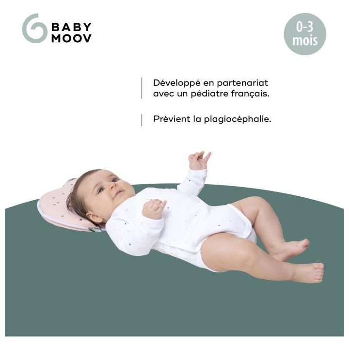 Babymoov Support de tete ergonomique Lovenest Original, Pinky