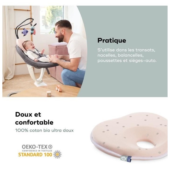 Babymoov Support de tete ergonomique Lovenest Original, Pinky