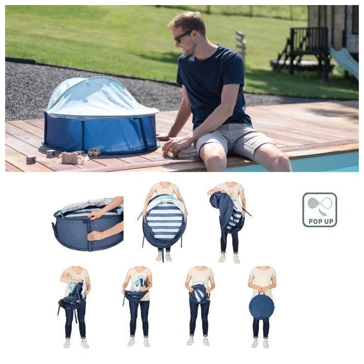 BABYMOOV Babyni mariniere 2 en 1, aire de jeux et lit d'appoint , anti