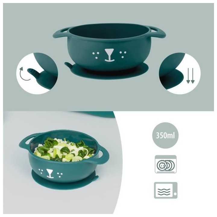 Babymoov Coffret repas 6-12 mois 3 pieces, FIRST'ISY Chien Bleu