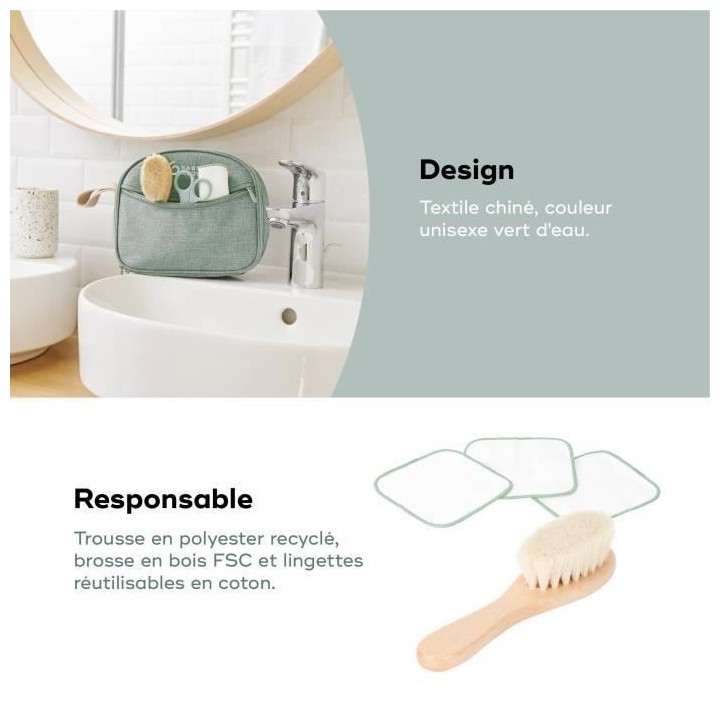 Babymoov Trousse de Soin Bébé - Des la naissance - En Tissu Recyclé
