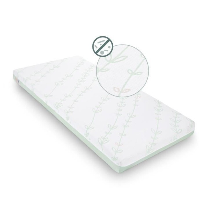 BABYMOOV Matelas Cosy'Lite Antibactérien, élimine naturellement les