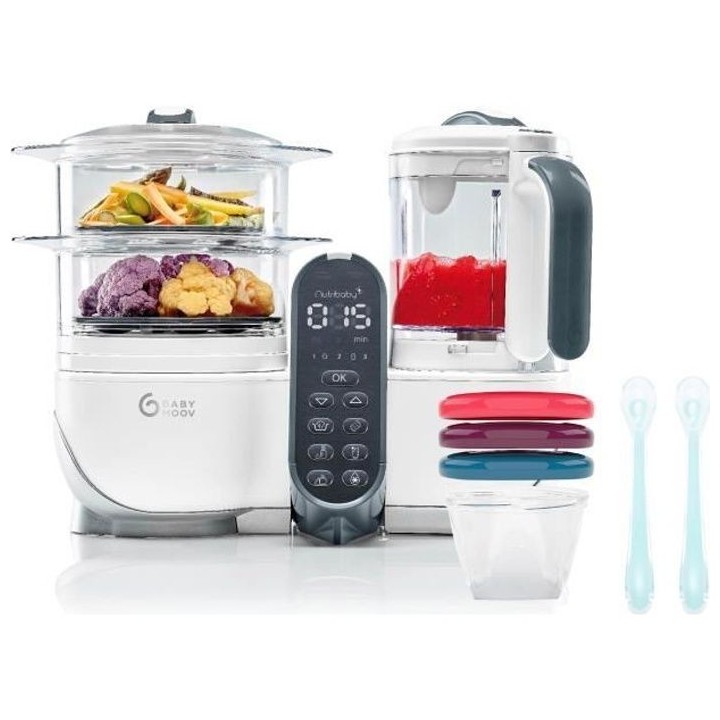 Babymoov Pack Nutribaby(+) Blanc & 3 Babybols 180mL + 2 cuilleres - Id