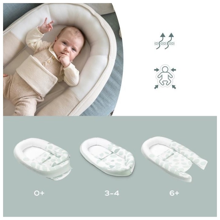 BABYMOOV Réducteur de lit Doomoo Cocoon Tetra, nid douillet et sécur