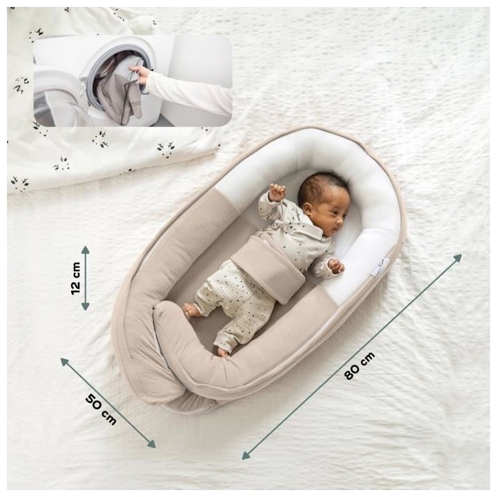 BABYMOOV Réducteur de lit Doomoo Cocoon Tetra, nid douillet et sécur