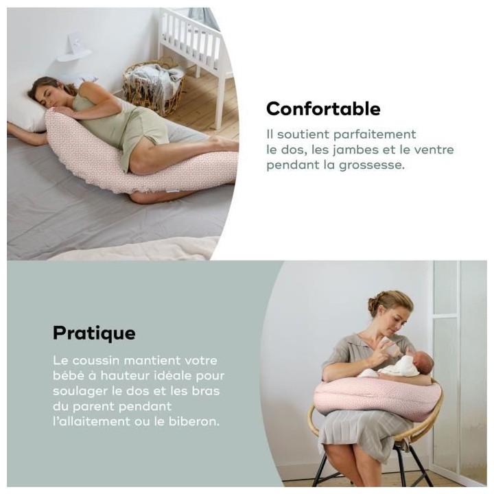 BABYMOOV Coussin de maternité Doomoo Buddy, un confort unique de la g