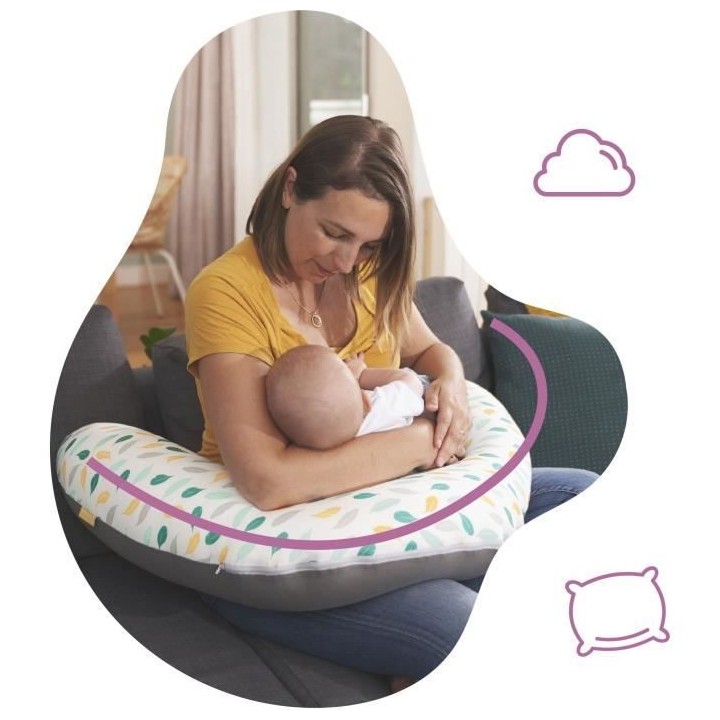 Badabulle Coussin de maternité Évolutif - 2 en 1 - Coussin d'Allaite