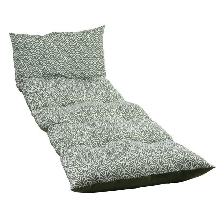 JARDIN PRIVE - Coussin bain de soleil - Flocons Norvege Avocat - Tissu
