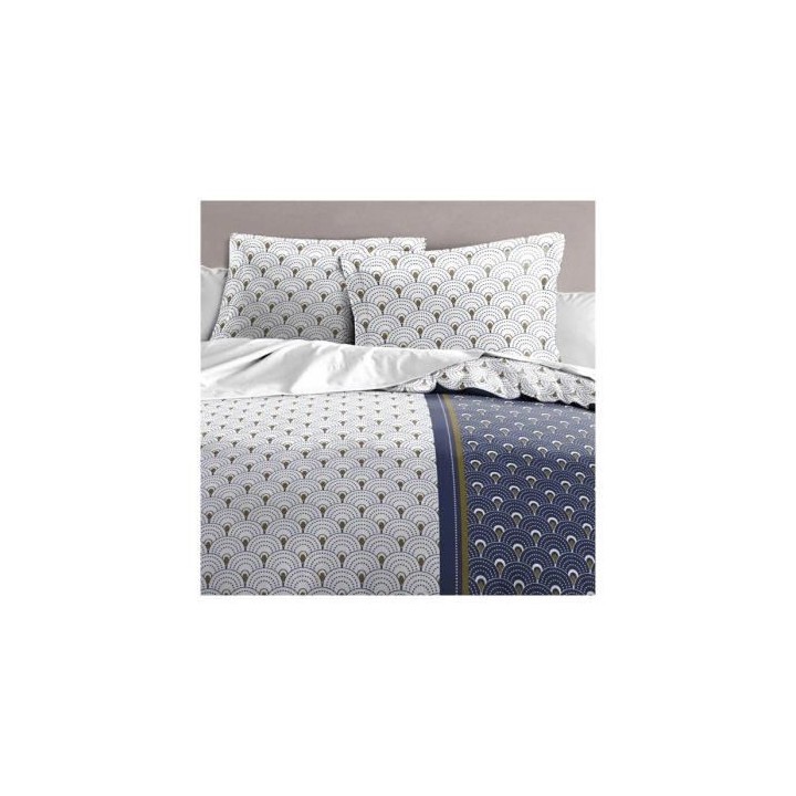 LE RAINBOW Parure de couette 100% coton - Bleu - 240x260 cm
