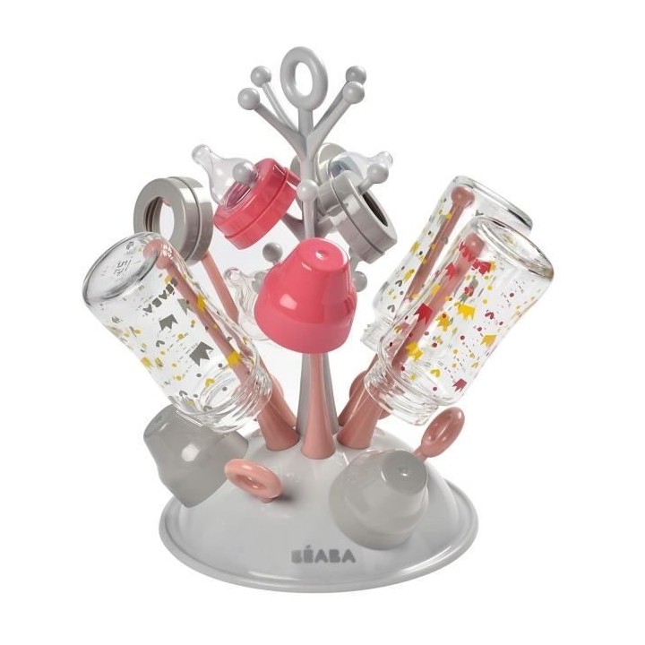 BEABA, Egoutte Biberons arbre, vieux rose