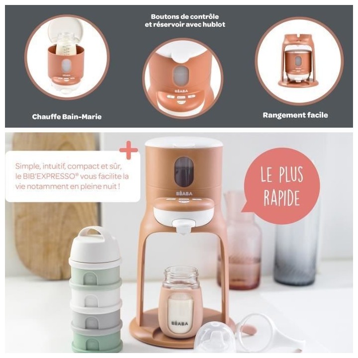 BEABA, Bib expresso, préparateur-chauffe biberon/petits pots, Terraco
