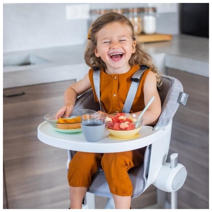 BEABA Chaise haute bébé Up&Down Gris/Blanc