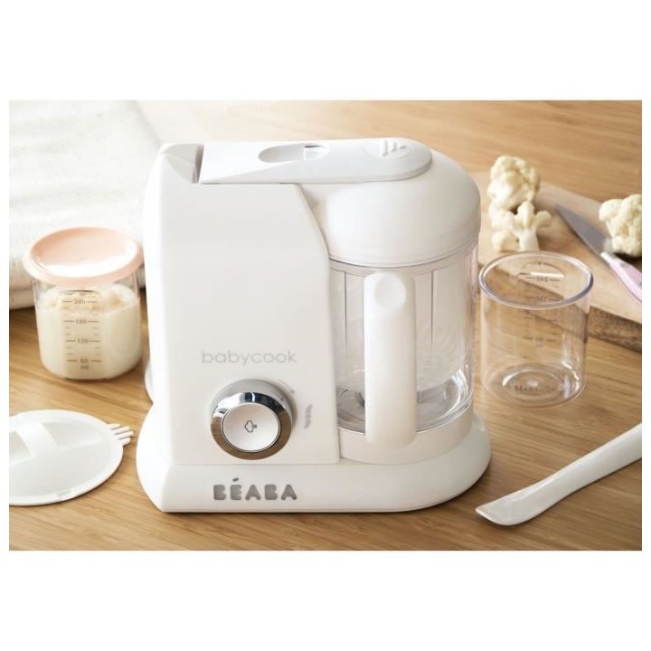 BEABA, Babycook Solo, robot bébé 4 en 1, blanc