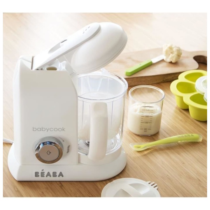 BEABA, Babycook Solo, robot bébé 4 en 1, blanc