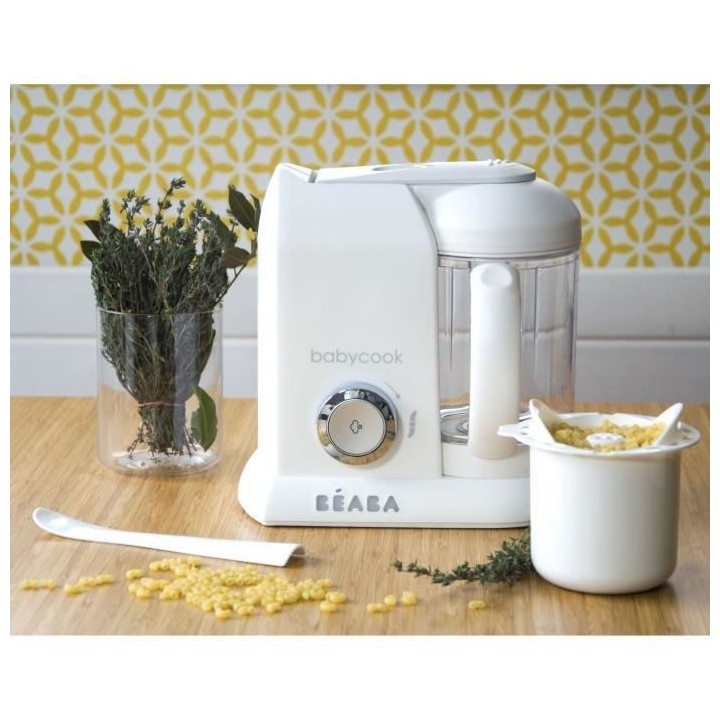 BEABA, Babycook Solo, robot bébé 4 en 1, blanc
